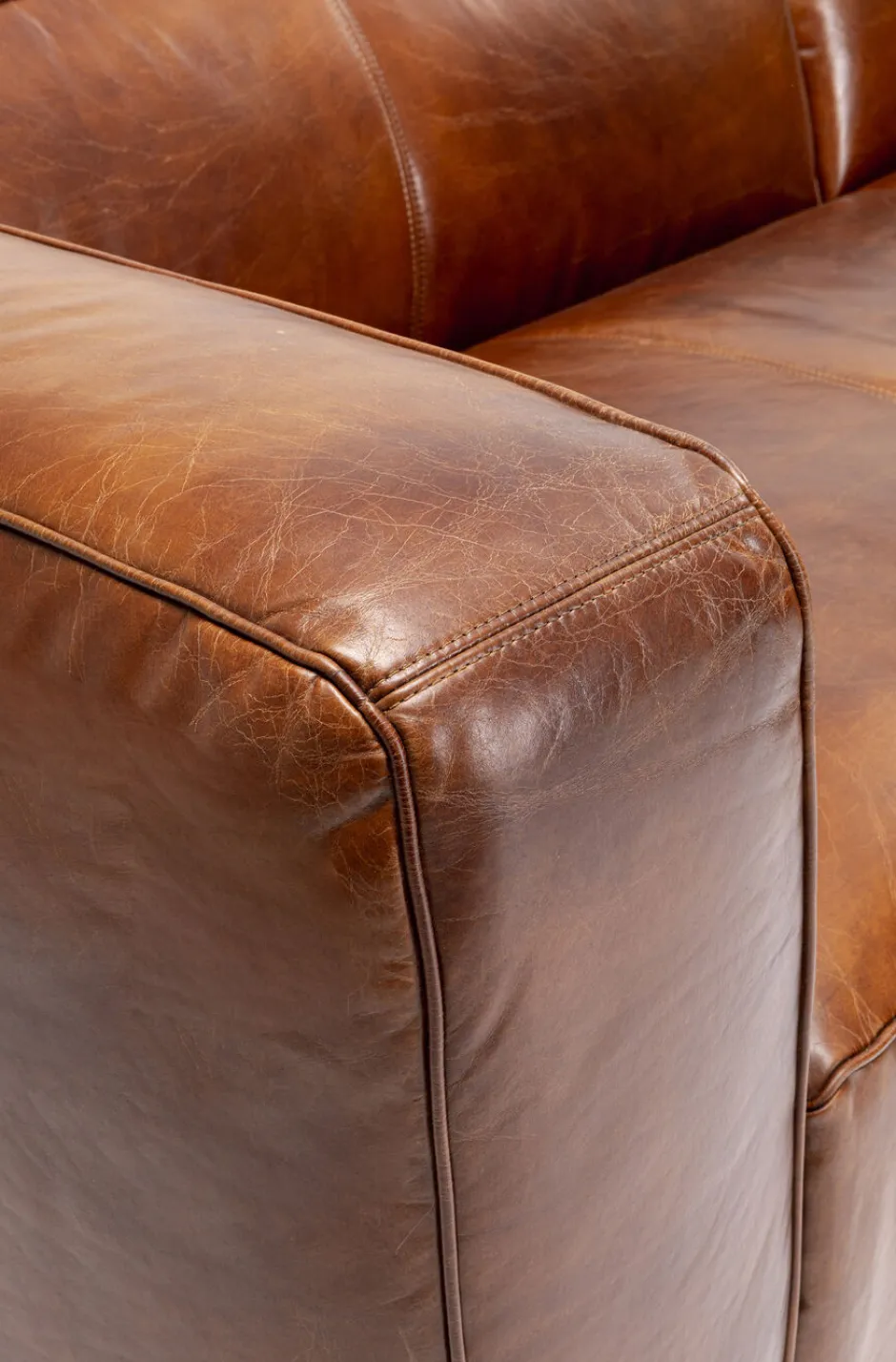 Narożnik Cubetto 270x170 Cm Brązowy Skóra Naturalna - Prawy*KARE Design Discount