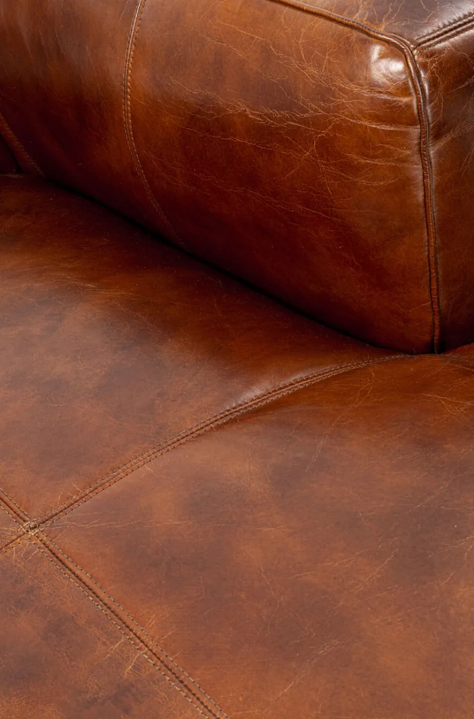 Narożnik Cubetto 270x170 Cm Brązowy Skóra Naturalna - Prawy*KARE Design Discount