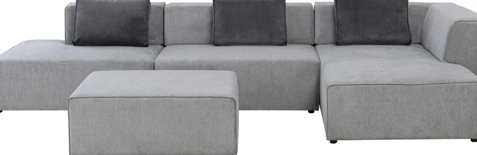 Narożnik Duży Modułowy Szary 357x182 Cm Prawy*KARE Design New