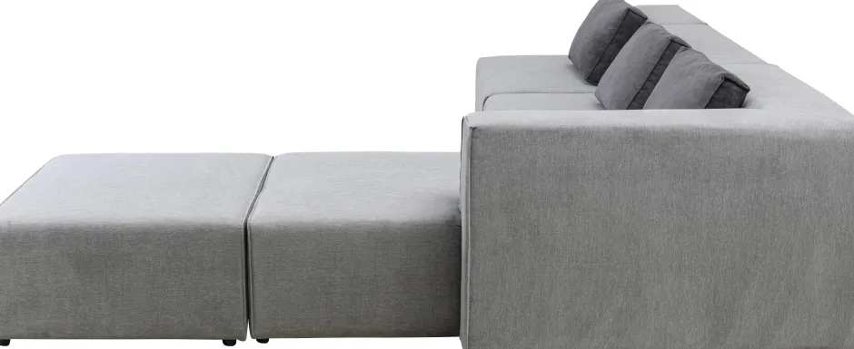 Narożnik Duży Modułowy Szary 357x182 Cm Prawy*KARE Design New
