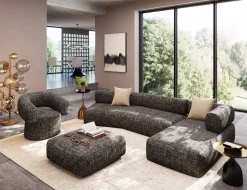 Narożnik 2-elementowy Nowoczesny Czarno-biały 334x180 Cm*KARE Design Online