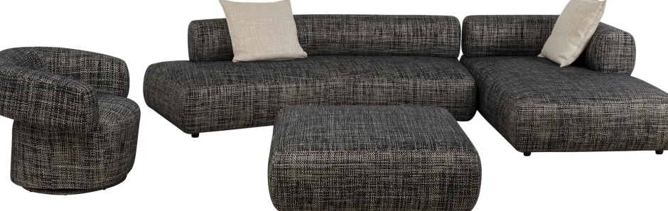 Narożnik 2-elementowy Nowoczesny Czarno-biały 334x180 Cm*KARE Design Online
