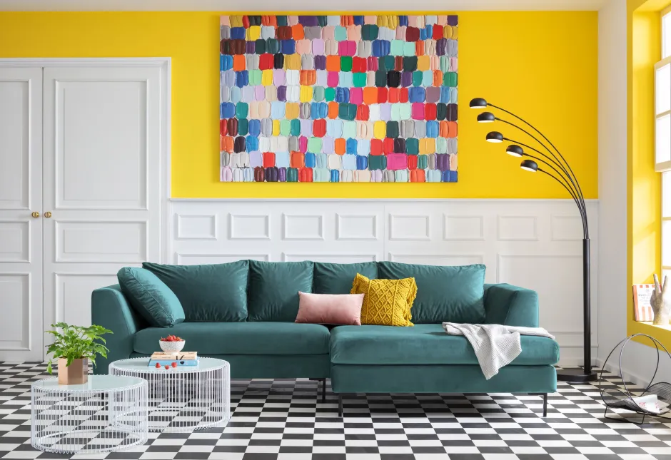 Narożnik Gianna 290x167 Cm Zielony Prawy*KARE Design Discount