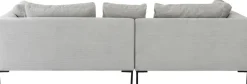 Narożnik Gianni Cord 290x167 Cm Szary Lewy*KARE Design Outlet