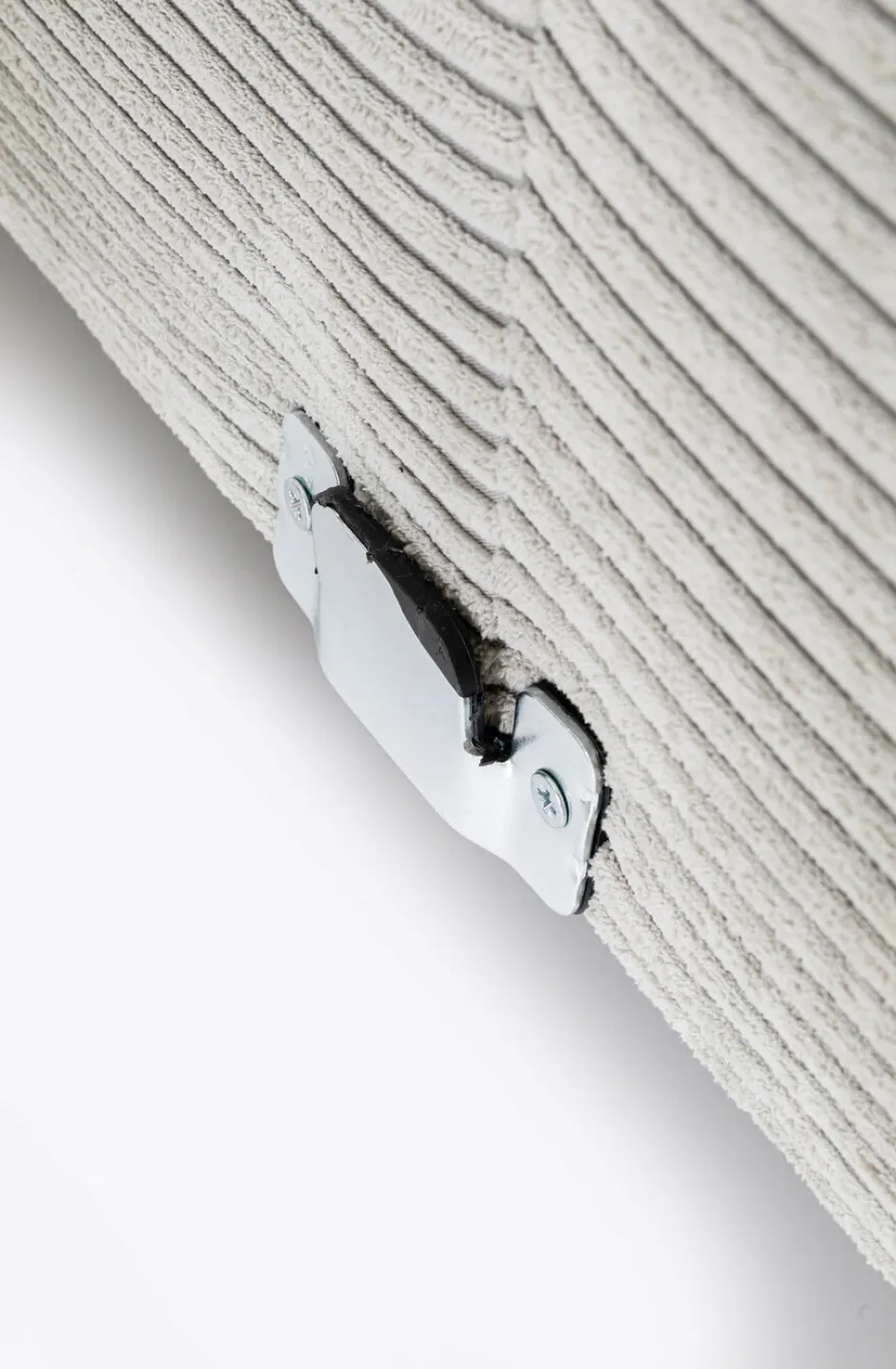 Narożnik Gianni Cord 290x167 Cm Szary Lewy*KARE Design Outlet