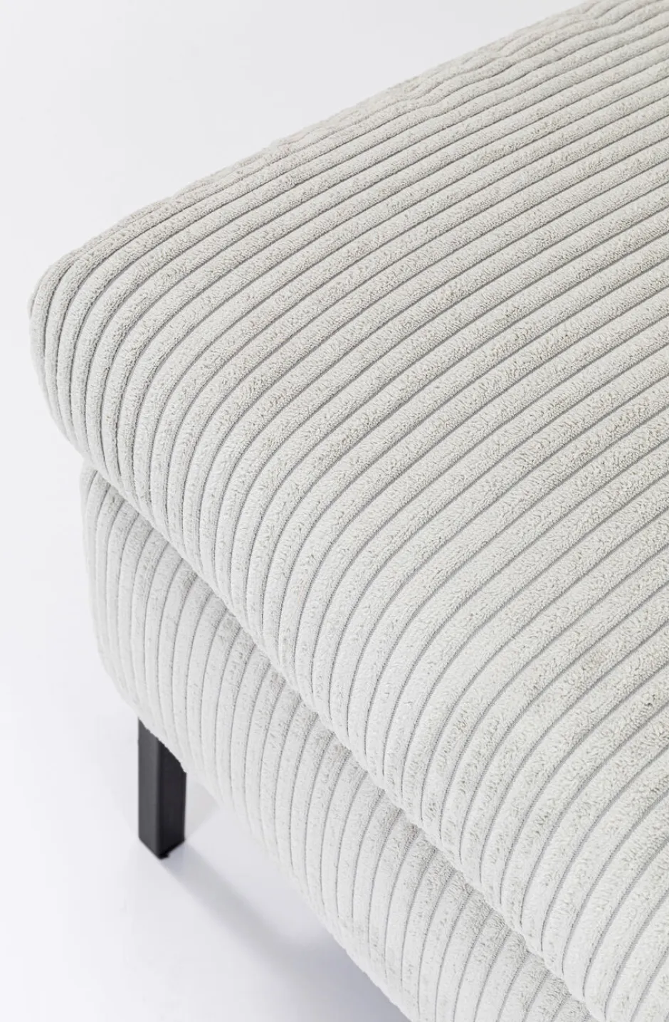 Narożnik Gianni Cord 290x167 Cm Szary Lewy*KARE Design Outlet