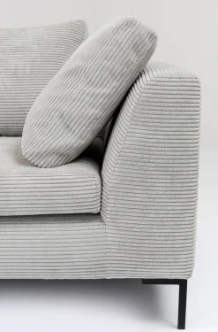 Narożnik Gianni Cord 290x167 Cm Szary Lewy*KARE Design Outlet