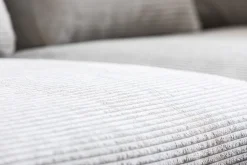 Narożnik Gianni Cord 290x167 Cm Szary Lewy*KARE Design Outlet
