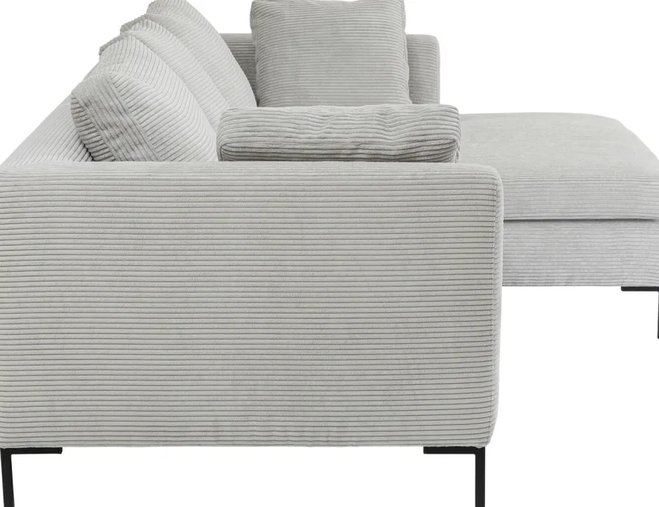 Narożnik Gianni Cord 290x167 Cm Szary Prawy*KARE Design Online