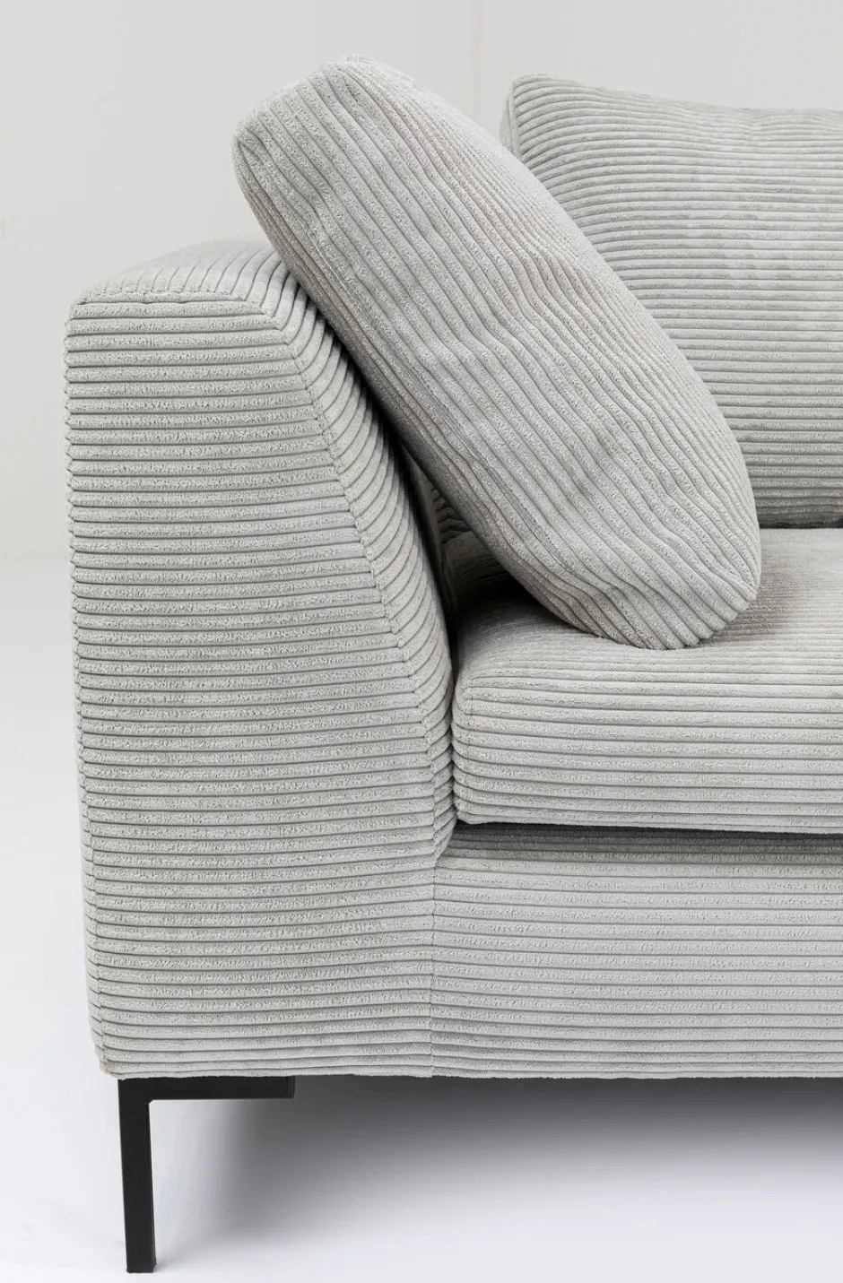 Narożnik Gianni Cord 290x167 Cm Szary Prawy*KARE Design Online