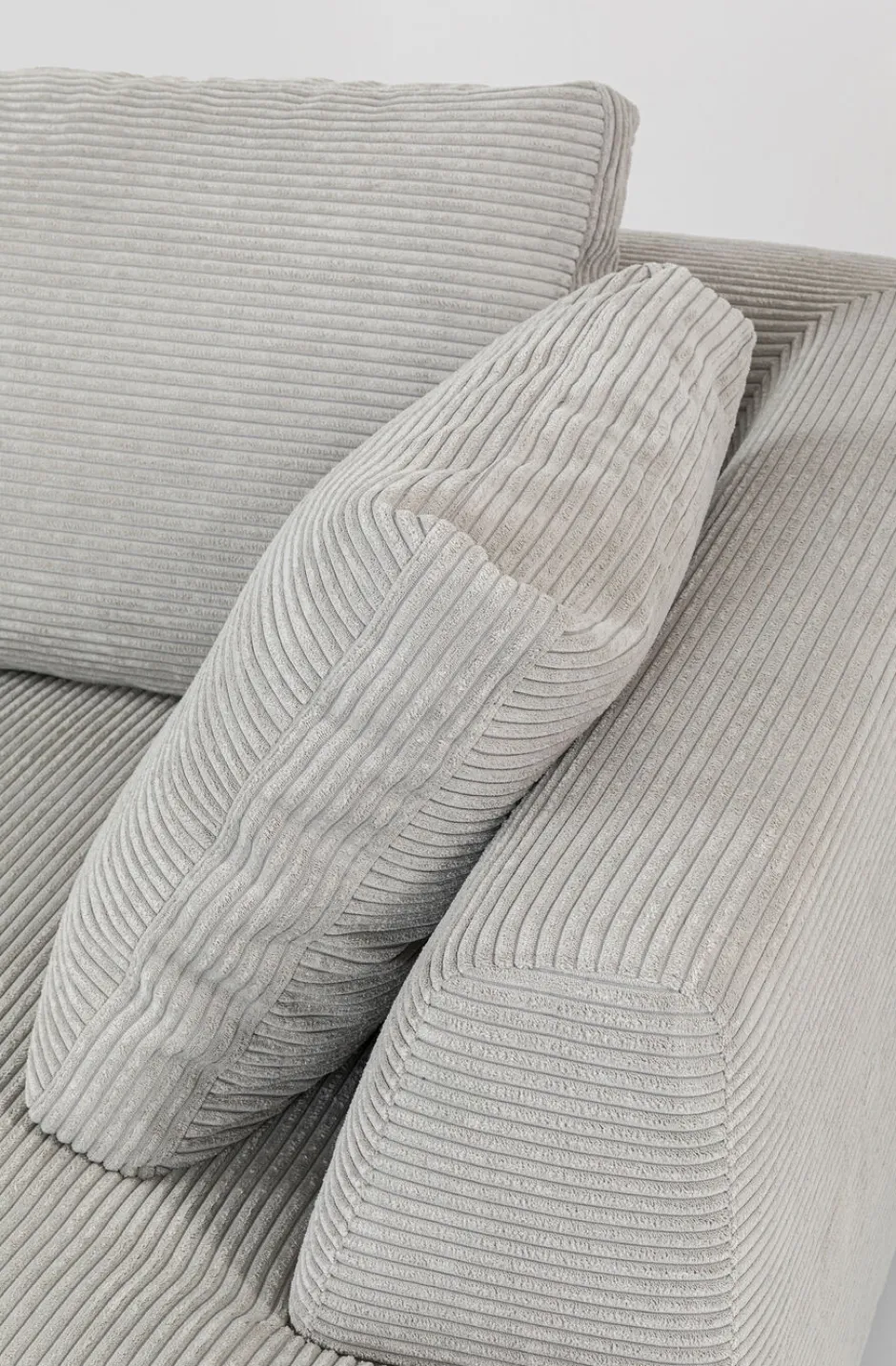 Narożnik Gianni Cord 290x167 Cm Szary Prawy*KARE Design Online