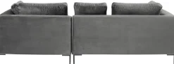 Narożnik Gianni Small Velvet 270x167 Cm Szary Prawy*KARE Design