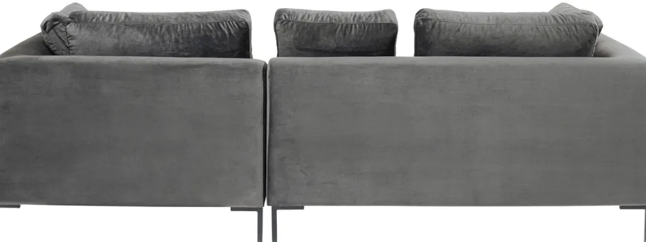 Narożnik Gianni Small Velvet 270x167 Cm Szary Prawy*KARE Design