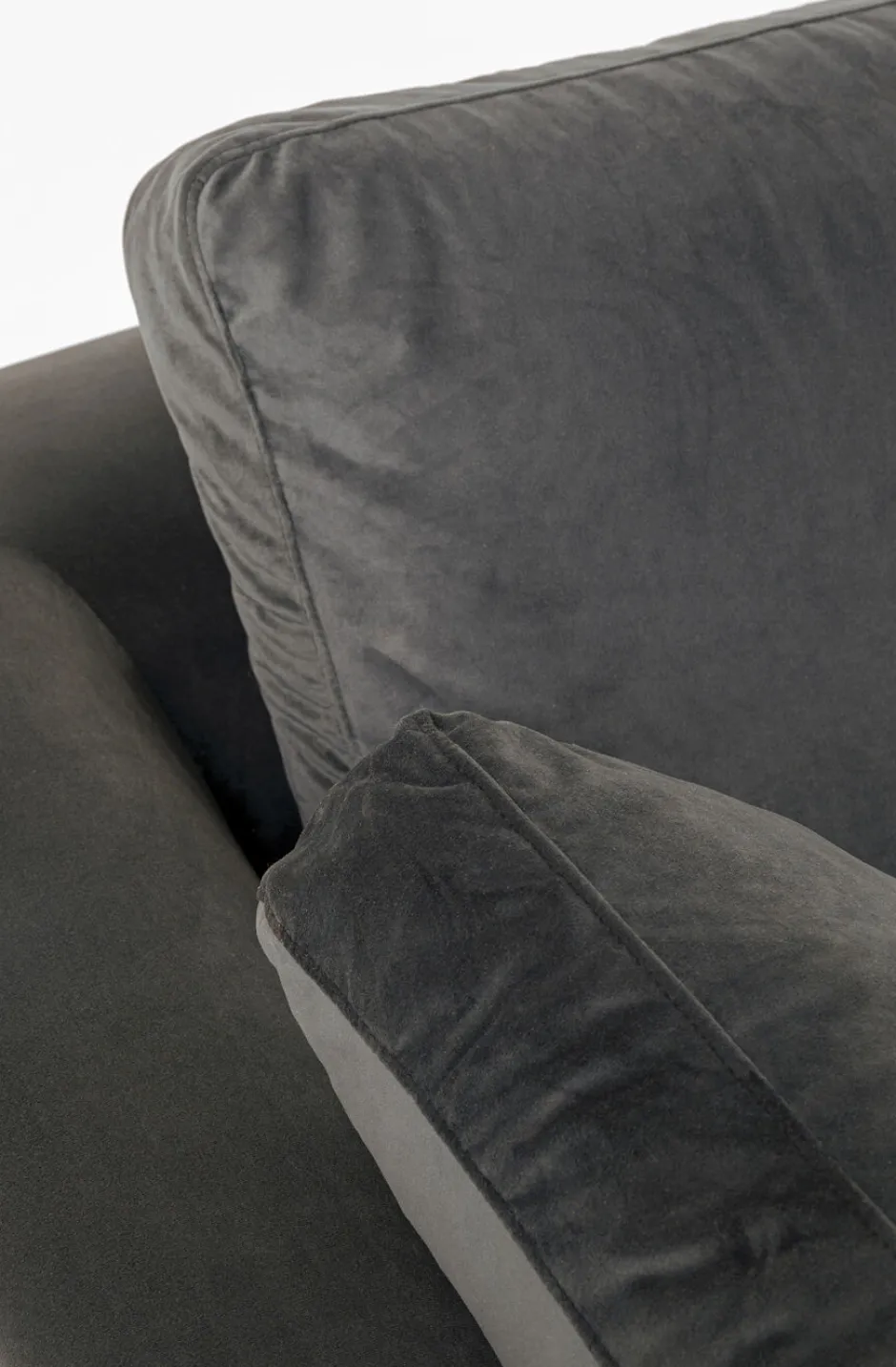 Narożnik Gianni Small Velvet 270x167 Cm Szary Prawy*KARE Design