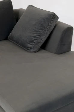Narożnik Gianni Small Velvet 270x167 Cm Szary Prawy*KARE Design