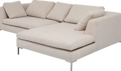 Narożnik Gianni Velvet 290x167 Cm Kremowy Prawy*KARE Design Outlet