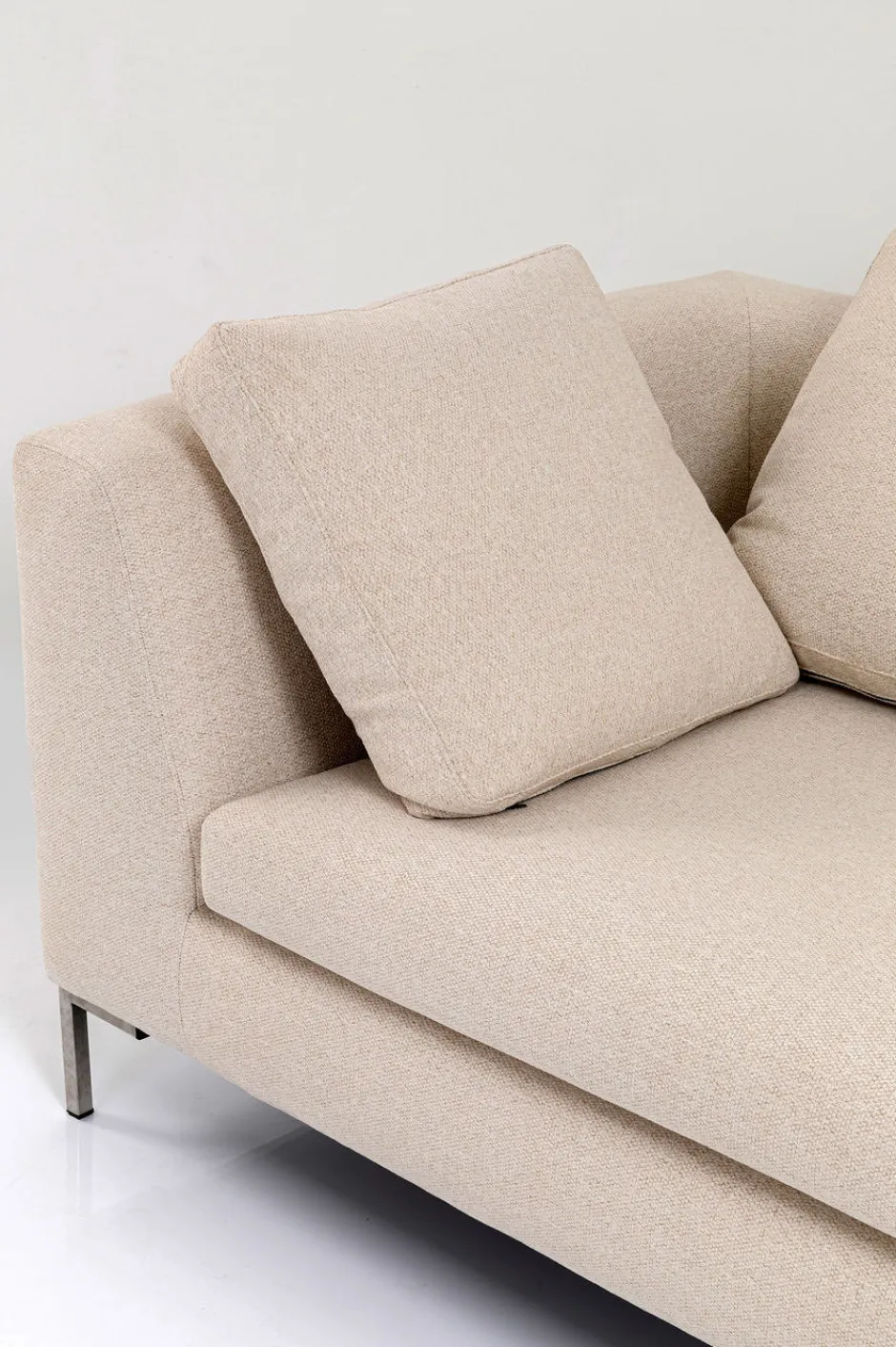 Narożnik Gianni Velvet 290x167 Cm Kremowy Prawy*KARE Design Outlet