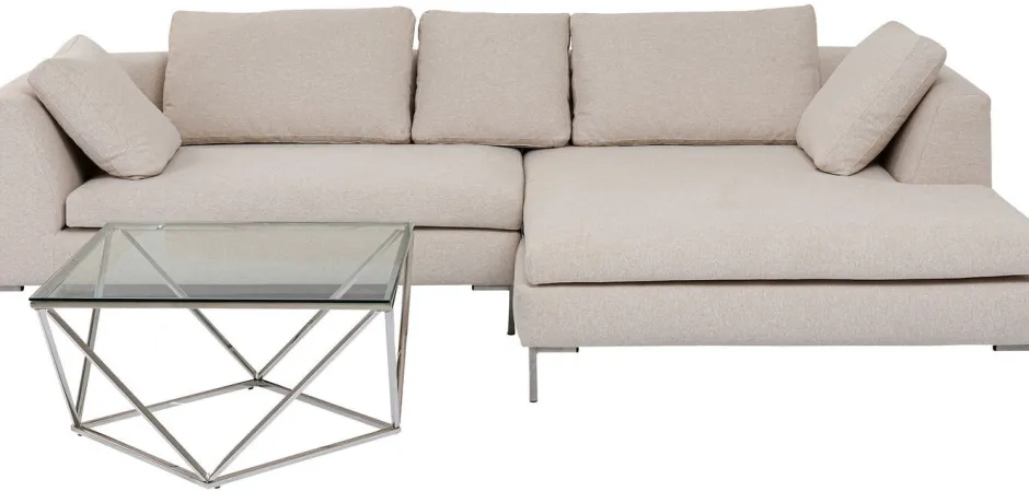 Narożnik Gianni Velvet 290x167 Cm Kremowy Prawy*KARE Design Outlet