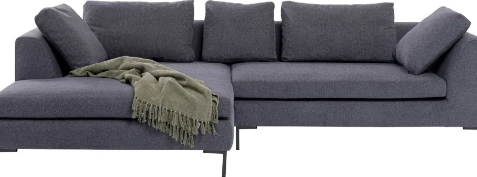 Narożnik Gianni 290x167 Cm Szary Lewy - Nogi Czarne*KARE Design New