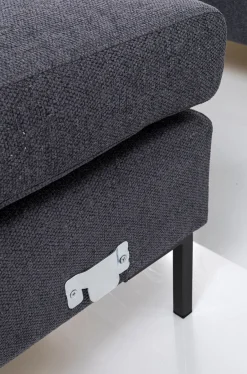 Narożnik Gianni 290x167 Cm Szary Lewy - Nogi Czarne*KARE Design New