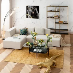 Narożnik Infinity Ottomane 306x182 Cm Kremowy Lewy*KARE Design New