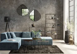 Narożnik Infinity Velvet 306x182 Cm Niebieski Lewy*KARE Design Best