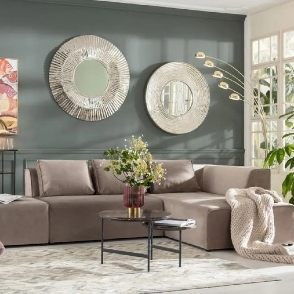 Narożnik Infinity Velvet 302x182 Cm Taupe Prawy*KARE Design