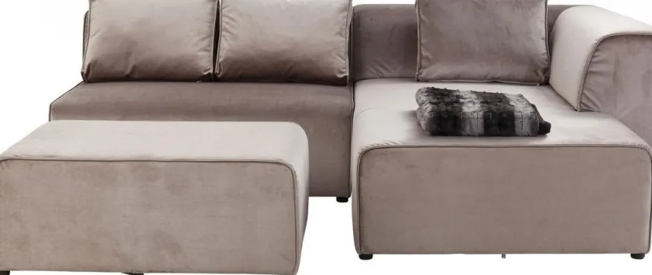 Narożnik Infinity Velvet 302x182 Cm Taupe Prawy*KARE Design