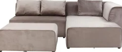 Narożnik Infinity Velvet 302x182 Cm Taupe Prawy*KARE Design