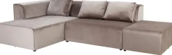 Narożnik Infinity Velvet 306x182 Cm Taupe Lewy*KARE Design