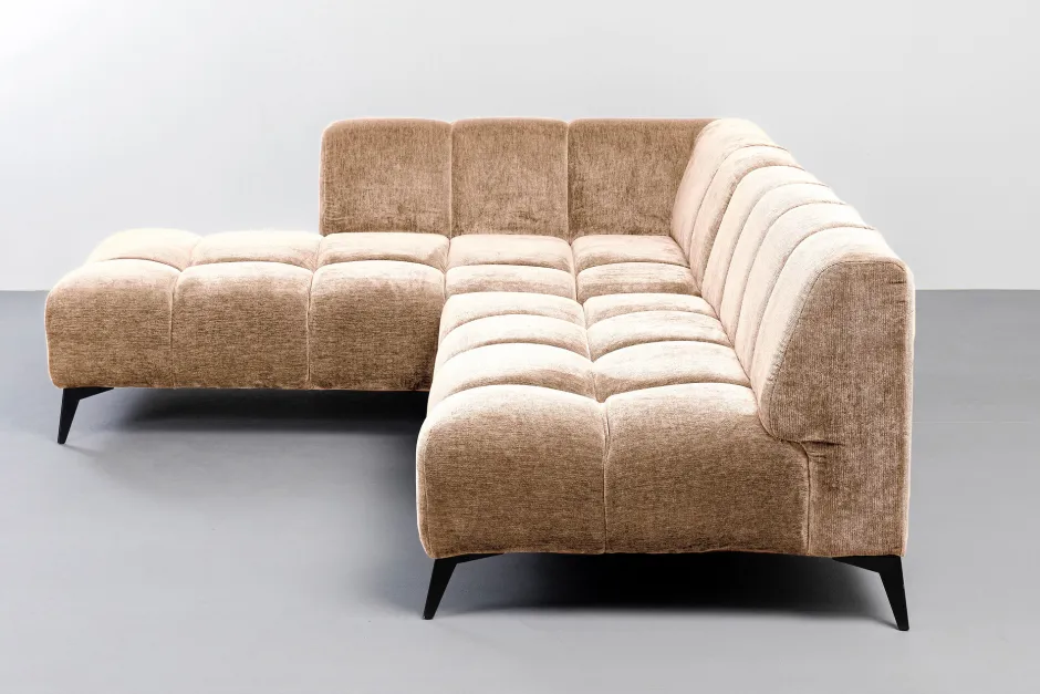 Narożnik Lewy Kremowy Nogi Czarne 250x200 Cm*KARE Design Best