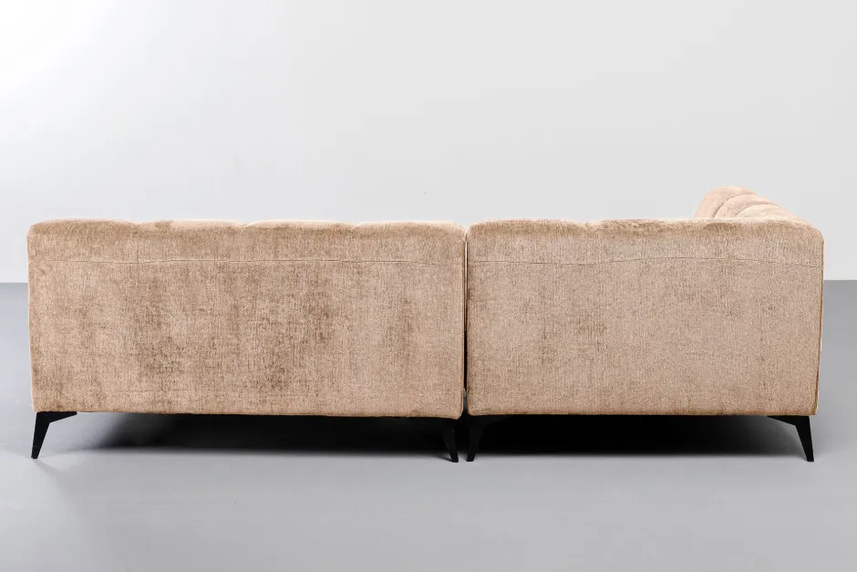 Narożnik Lewy Kremowy Nogi Czarne 250x200 Cm*KARE Design Best