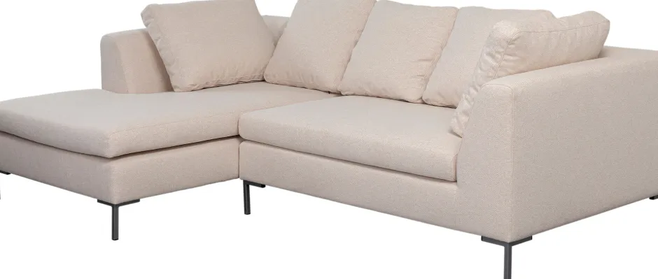 Narożnik Lewy W Kolorze Kremowym Nogi Stalowe 250x167 Cm*KARE Design Hot