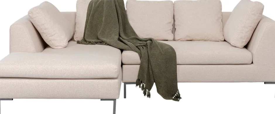 Narożnik Lewy W Kolorze Kremowym Nogi Stalowe 250x167 Cm*KARE Design Hot