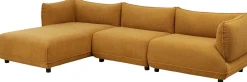Narożnik Lewy W Kolorze żółtym Tkanina Pluszowa 302x160 Cm*KARE Design