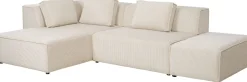 Narożnik Modułowy Sztruksowy Kremowy Lewy 306x182 Cm*KARE Design Sale