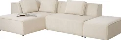 Narożnik Modułowy Sztruksowy Kremowy Lewy 306x182 Cm*KARE Design Sale