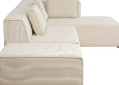 Narożnik Modułowy Sztruksowy Kremowy Prawy 306x182 Cm*KARE Design Best