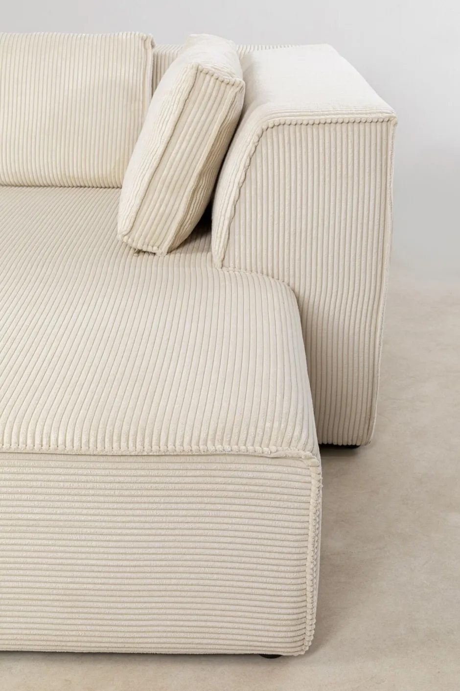 Narożnik Modułowy Sztruksowy Kremowy Prawy 306x182 Cm*KARE Design Best