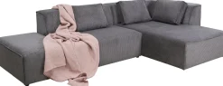 Narożnik Modułowy Sztruksowy Szary Prawy 306x182 Cm*KARE Design Clearance
