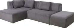 Narożnik Modułowy Sztruksowy Szary Lewy 306x182 Cm*KARE Design New
