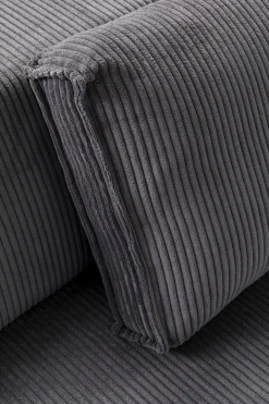 Narożnik Modułowy Sztruksowy Szary Lewy 306x182 Cm*KARE Design New