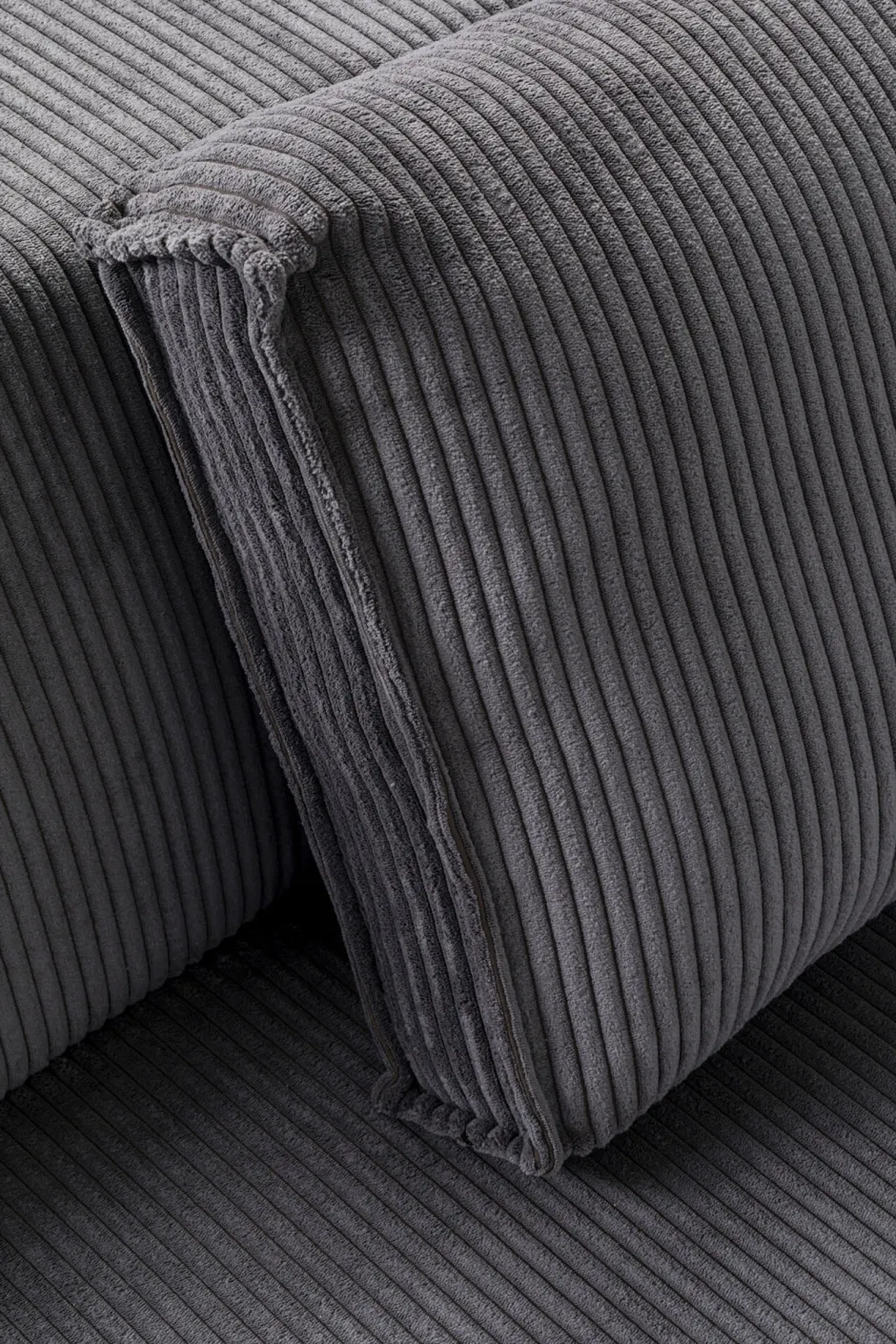 Narożnik Modułowy Sztruksowy Szary Lewy 306x182 Cm*KARE Design New