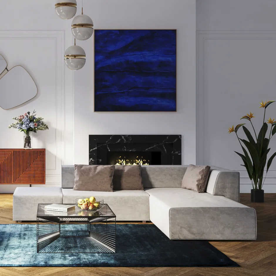 Narożnik Modułowy Tapicerowany 306x182 Cm Szary*KARE Design Online