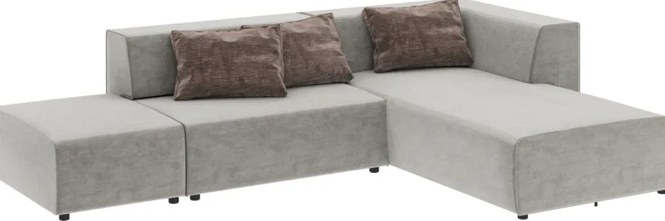 Narożnik Modułowy Tapicerowany 306x182 Cm Szary*KARE Design Online