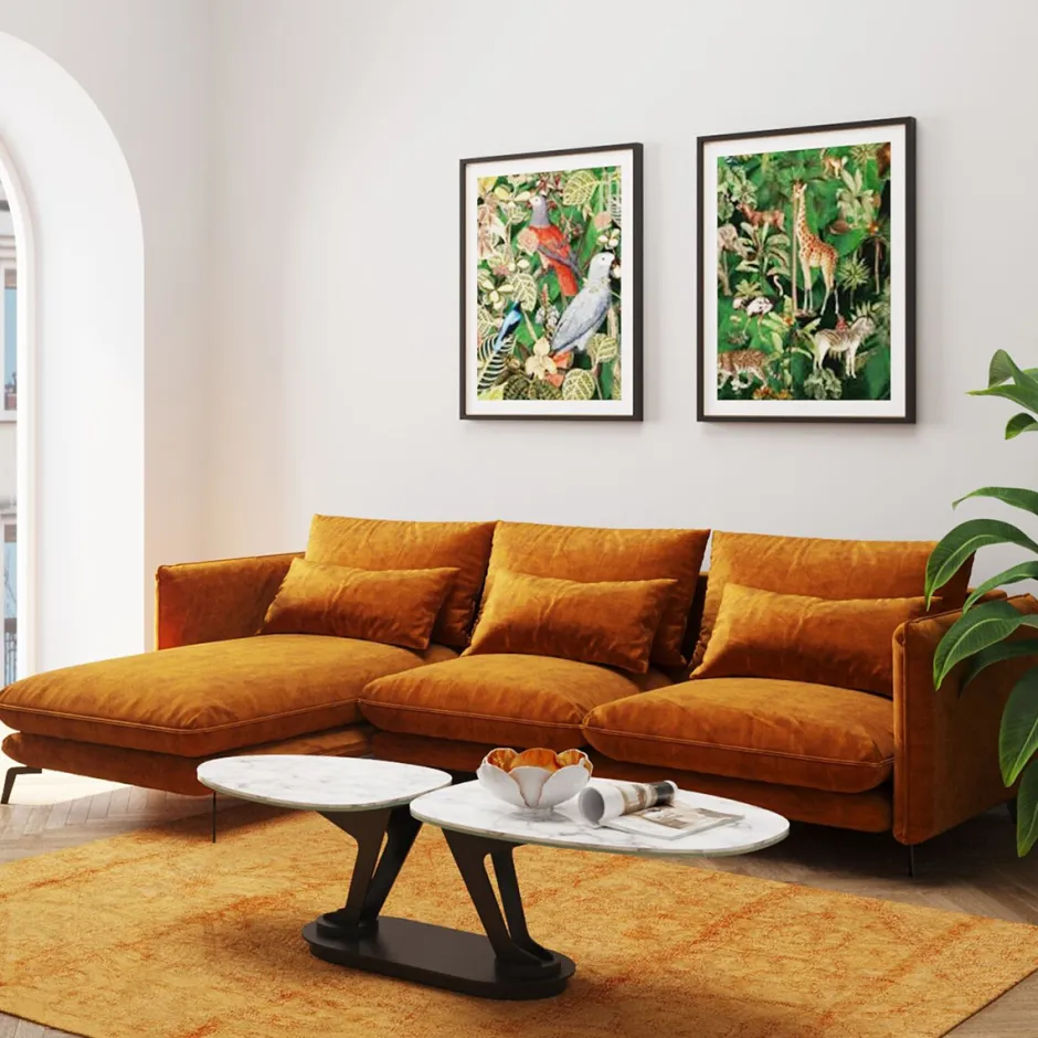 Narożnik Monza 296x175 Cm Kolor Curry - Lewy*KARE Design Hot