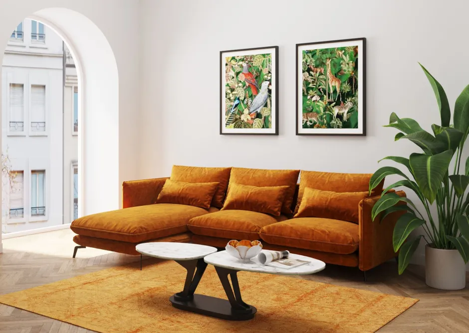 Narożnik Monza 296x175 Cm Kolor Curry - Lewy*KARE Design Hot