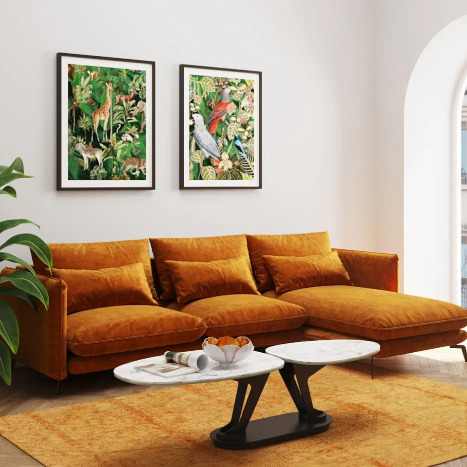 Narożnik Monza 296x175 Cm Kolor Curry - Prawy*KARE Design Online
