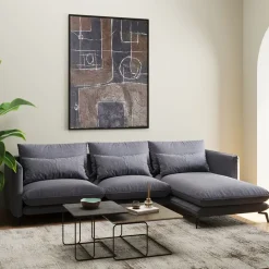Narożnik Monza 296x175 Cm Szary - Prawy*KARE Design