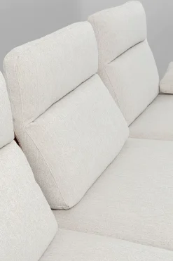 Narożnik Nowoczesny Lewy Tkanina Szara Lniana I Skóra Semianilinowa 333x169 Cm*KARE Design New